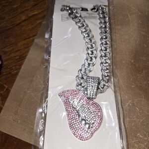Silver bling necklace